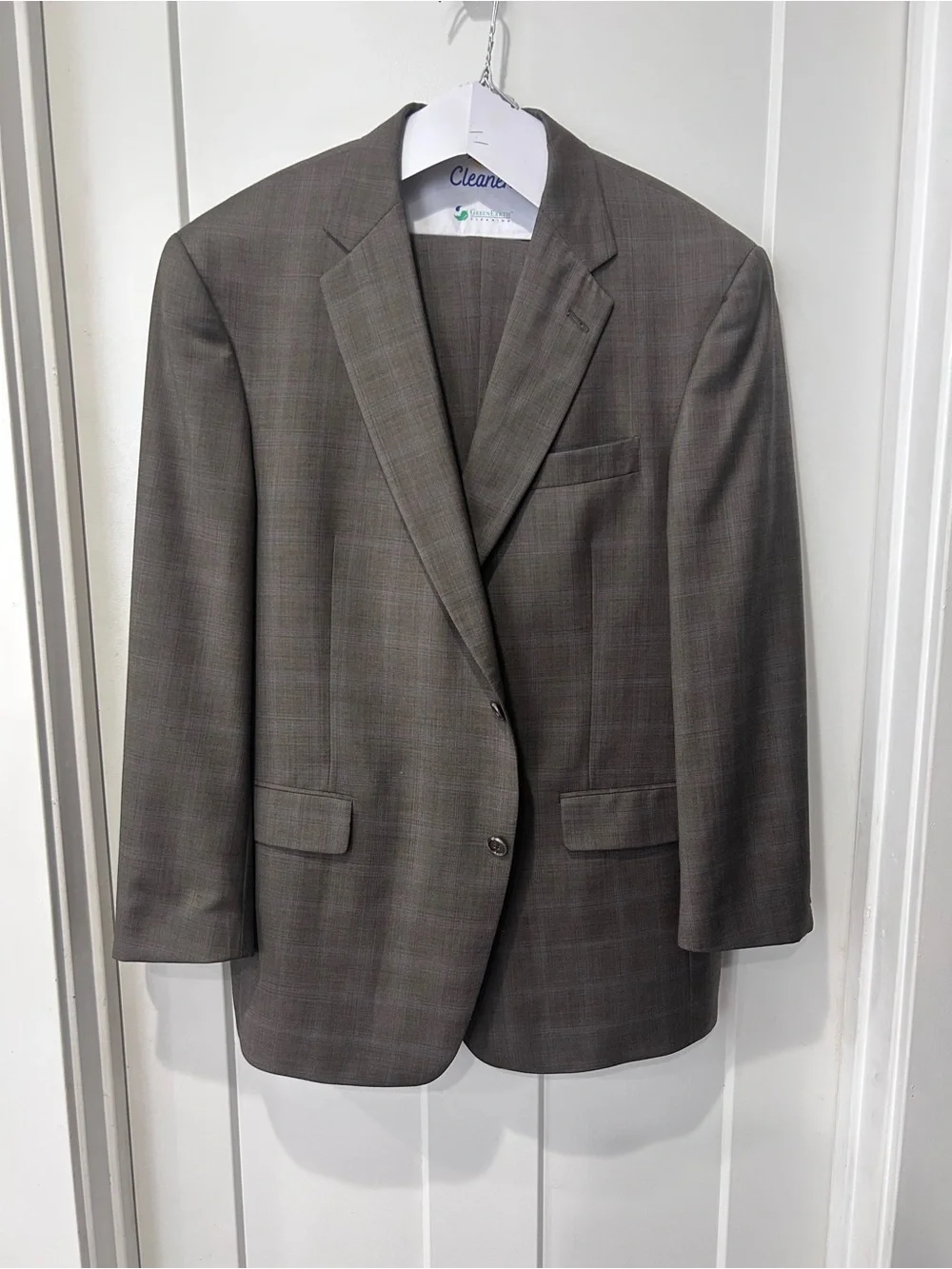 Hart Schaffner Marx Men’s 44R Brown Glen Plaid 2-Piece Suit